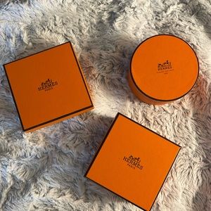 AUTHENTIC HERMES PARIS JEWELRY BOX TRIO